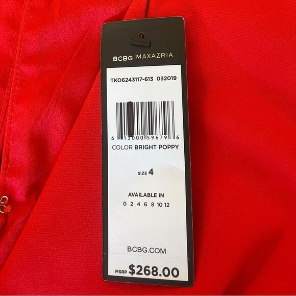 BCBGMaxAzria Sleeveless Red Mini Dress Womens Size 4 NWT - Picture 9 of 13